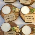 جذع خشب بالشمعه