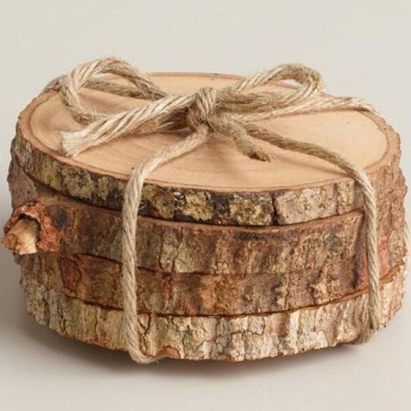 كوسترات خشب طبيعي